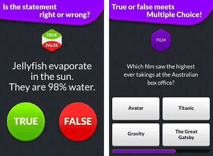 True or False: The Quiz Battle